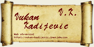 Vukan Kadijević vizit kartica